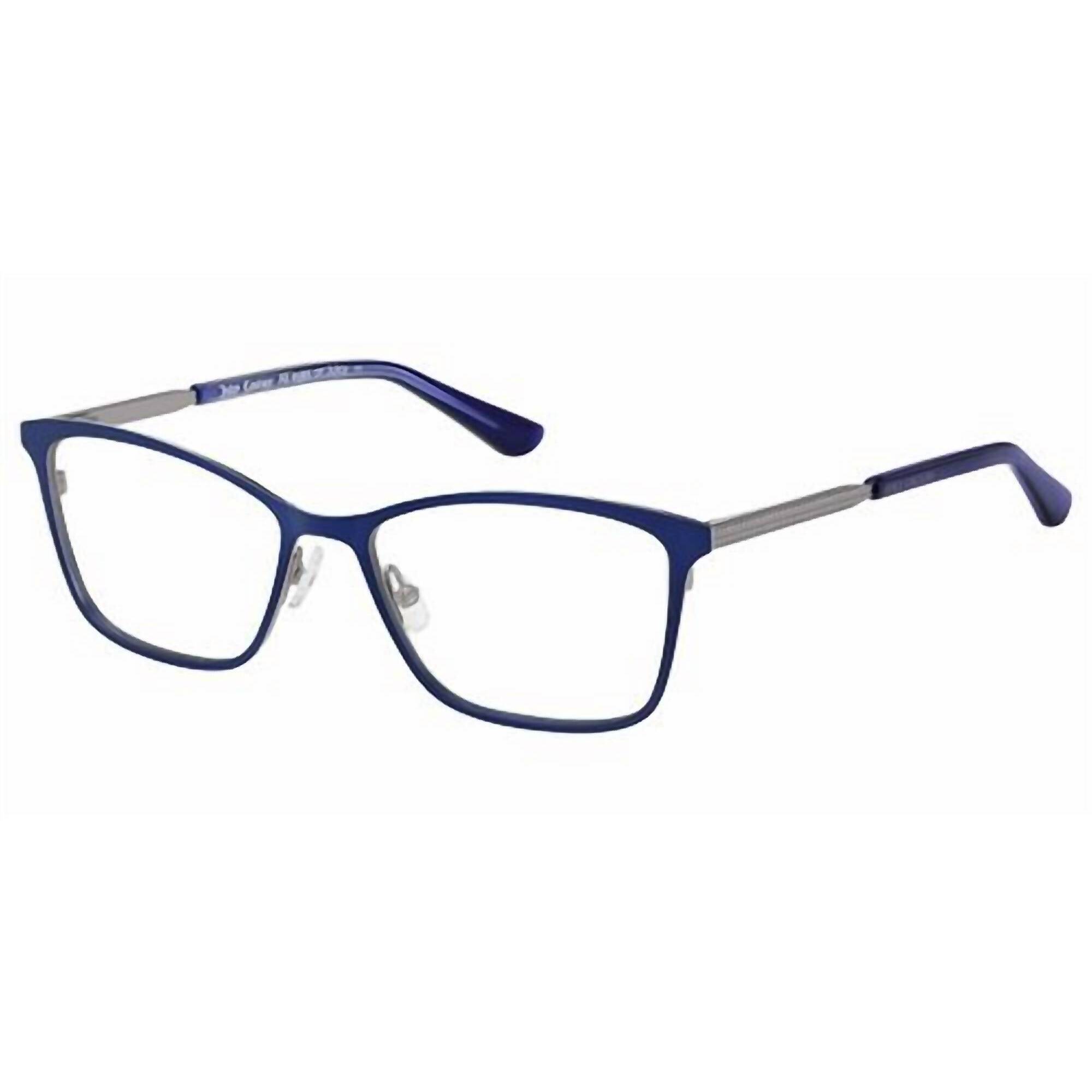 New Juicy Couture Women’s Rectangular Eye Glasses In Blue/Silver